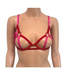 Victoria's Secret medium DD Very Sexy harness caged heartware bra BC3 3208
